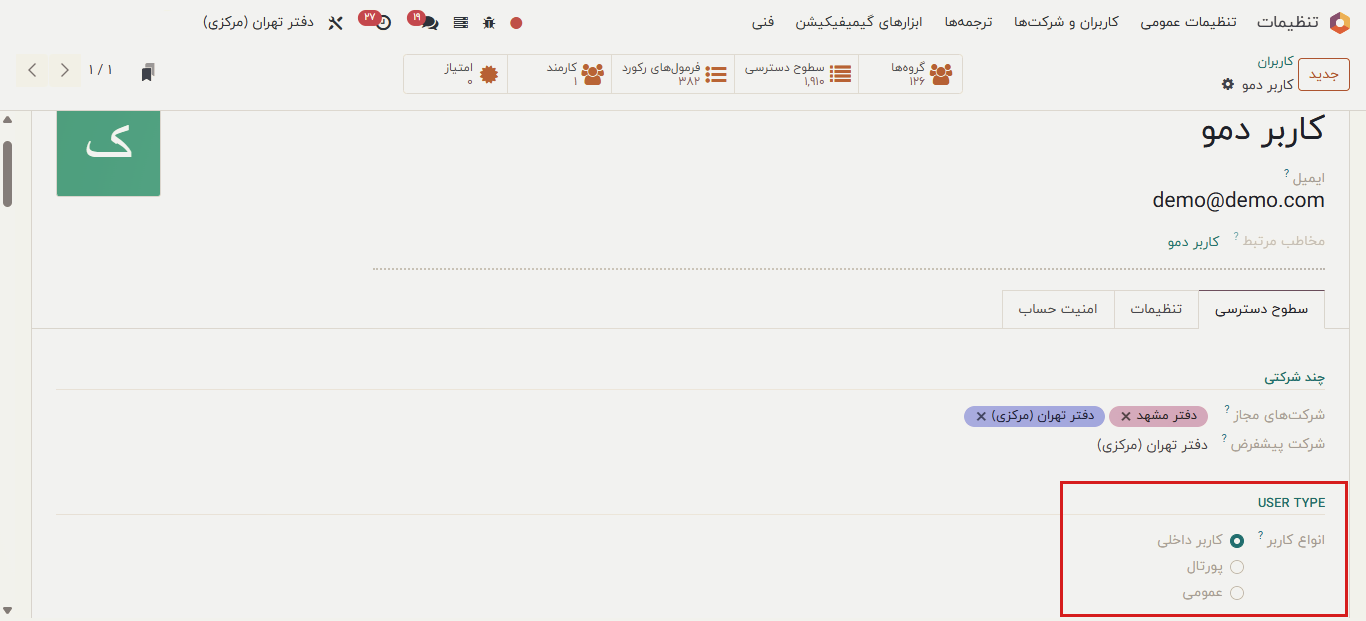 انواع کاربران انواع کاربران