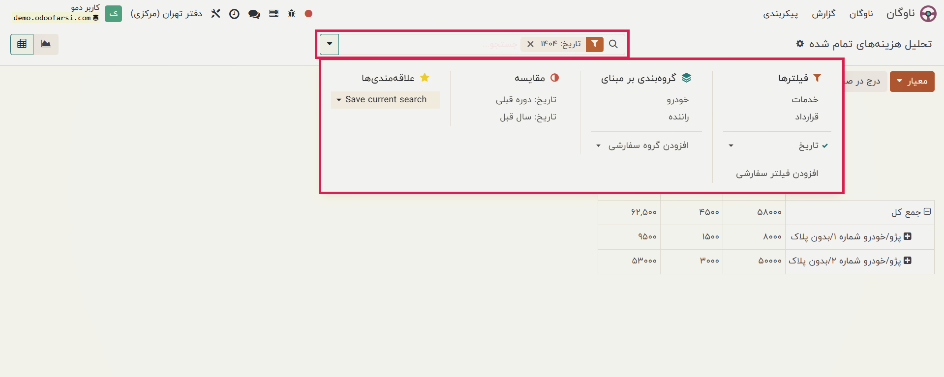 فیلتر کردن داده‌ها